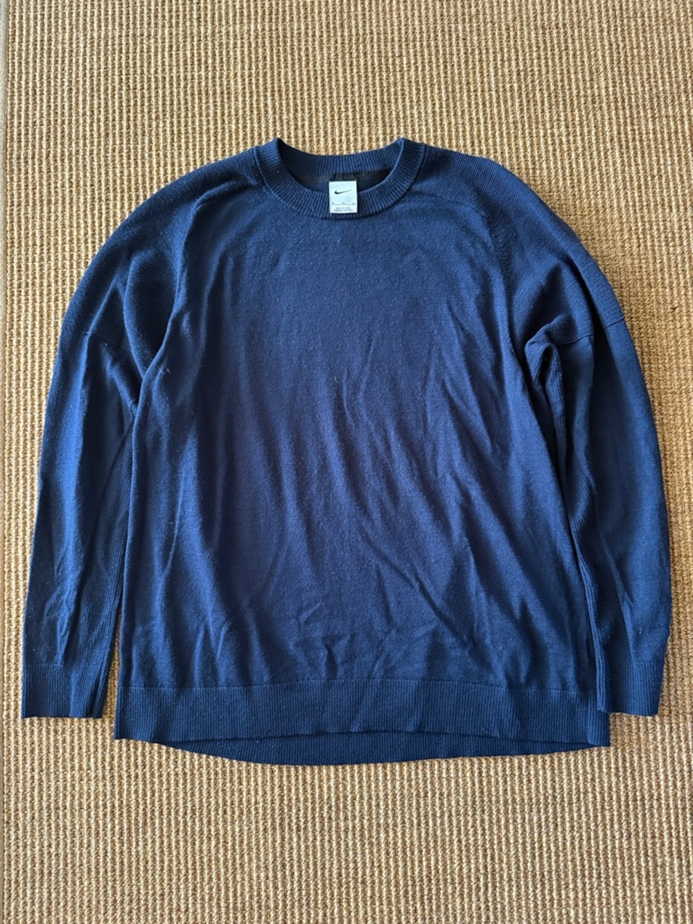 Nike Men's Navy Crewneck Knit Tiger Woods Golf Sweater XL